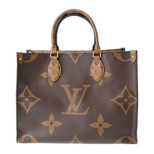 Louis Vuitton Monogram Giant On the Go Tote Brown Reverse Canvas Handbag